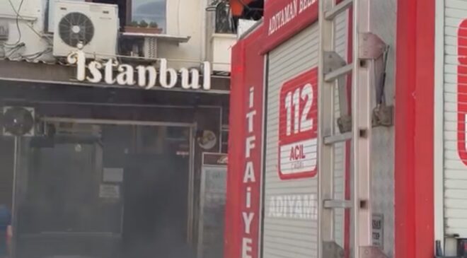 Adıyaman’da iş yerinde elektrik kontağından yangın